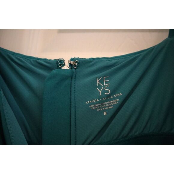 Athleta x Alicia Keys Women's Sz 8 Emerald Green Enlighten Up Jumpsuit - Picture 3 of 15